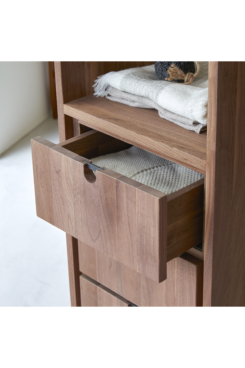 Solid Walnut Tall Bathroom Cabinet | Tikamoon Jonak | Woodfurniture.com