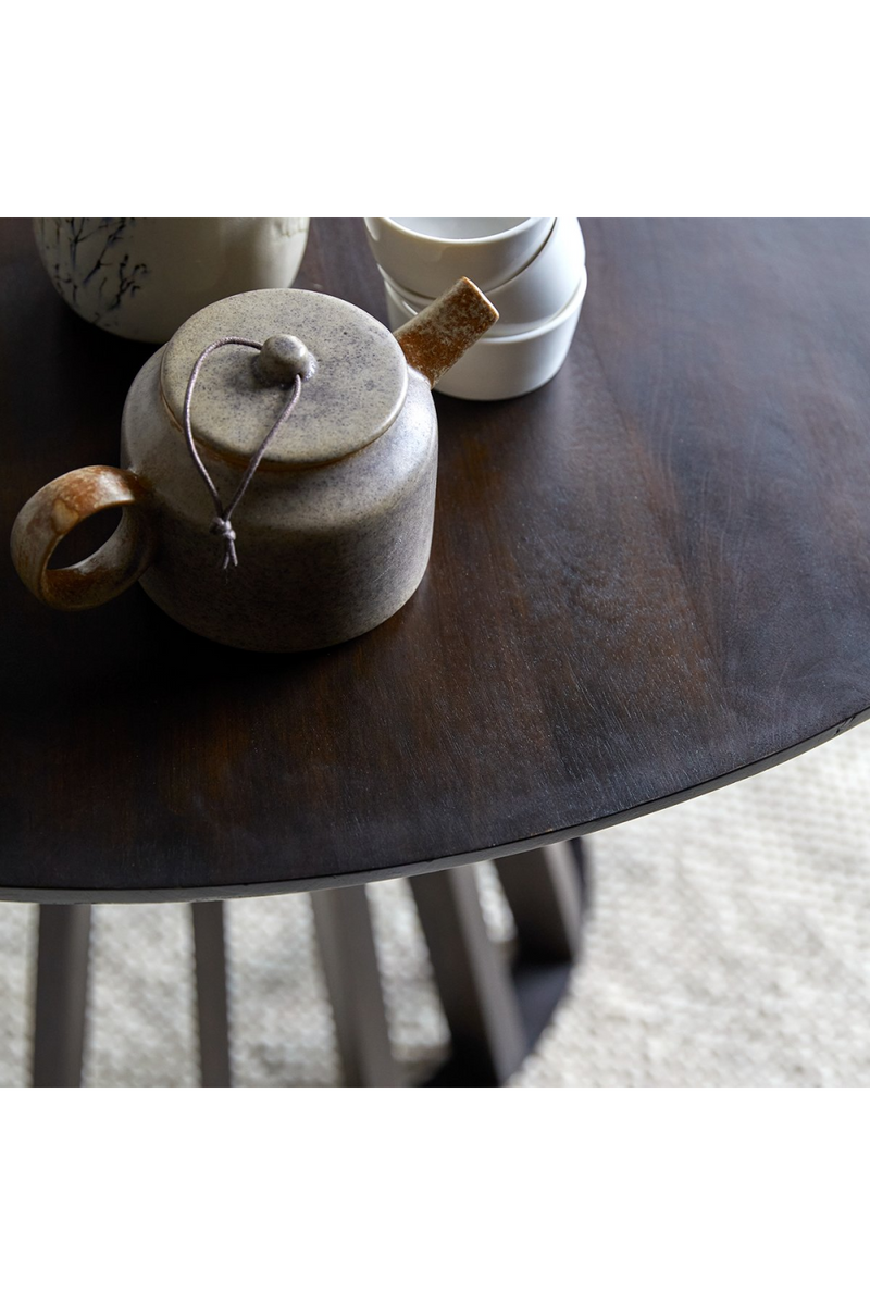 Round Mango Wood Pedestal Table | Tikamoon Greco | Woodfurniture.com