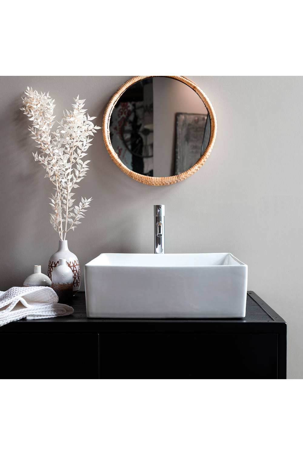 Ceramic Contemporary Bathroom Sink | Tikamoon Lada | Woodfurniture.com