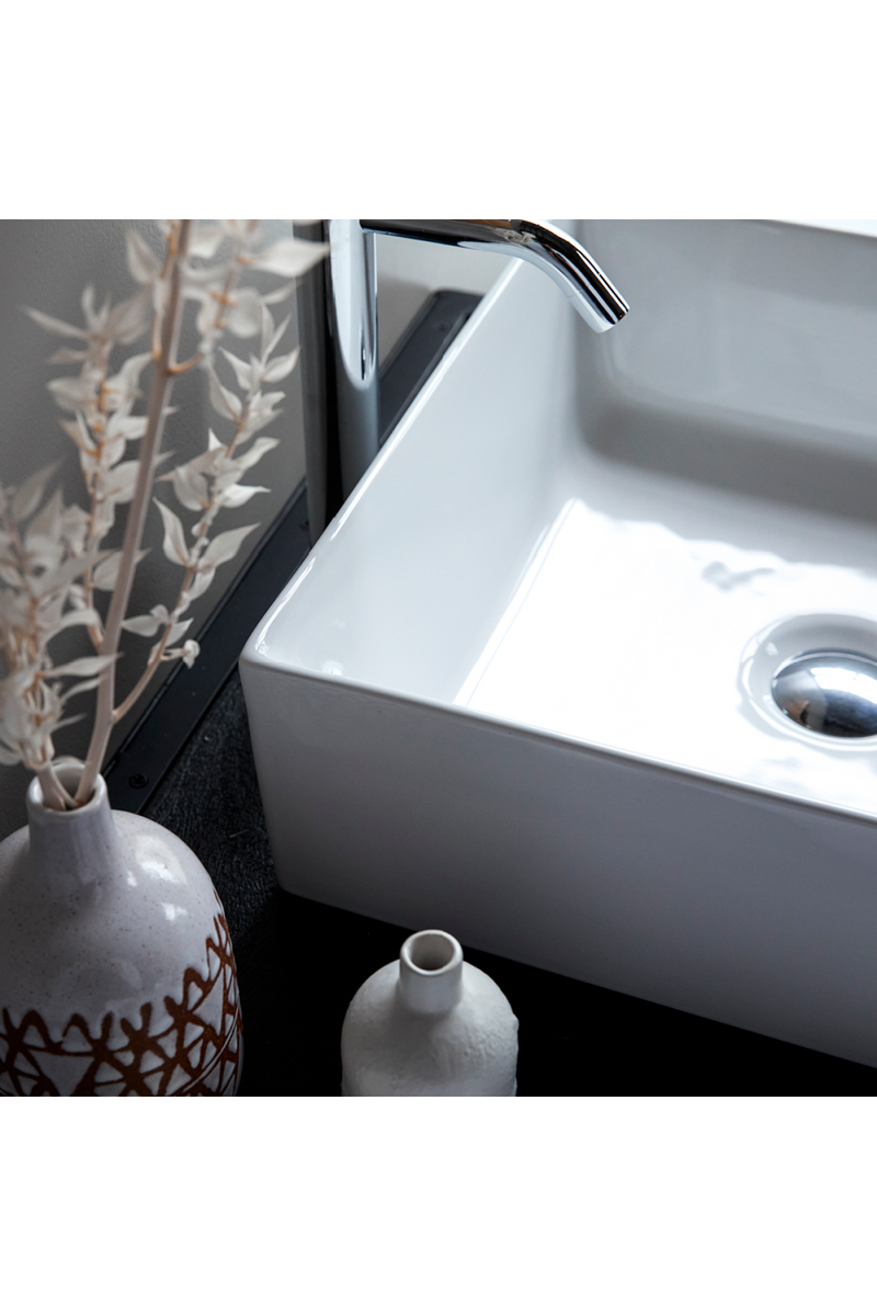 Ceramic Contemporary Bathroom Sink | Tikamoon Lada | Woodfurniture.com