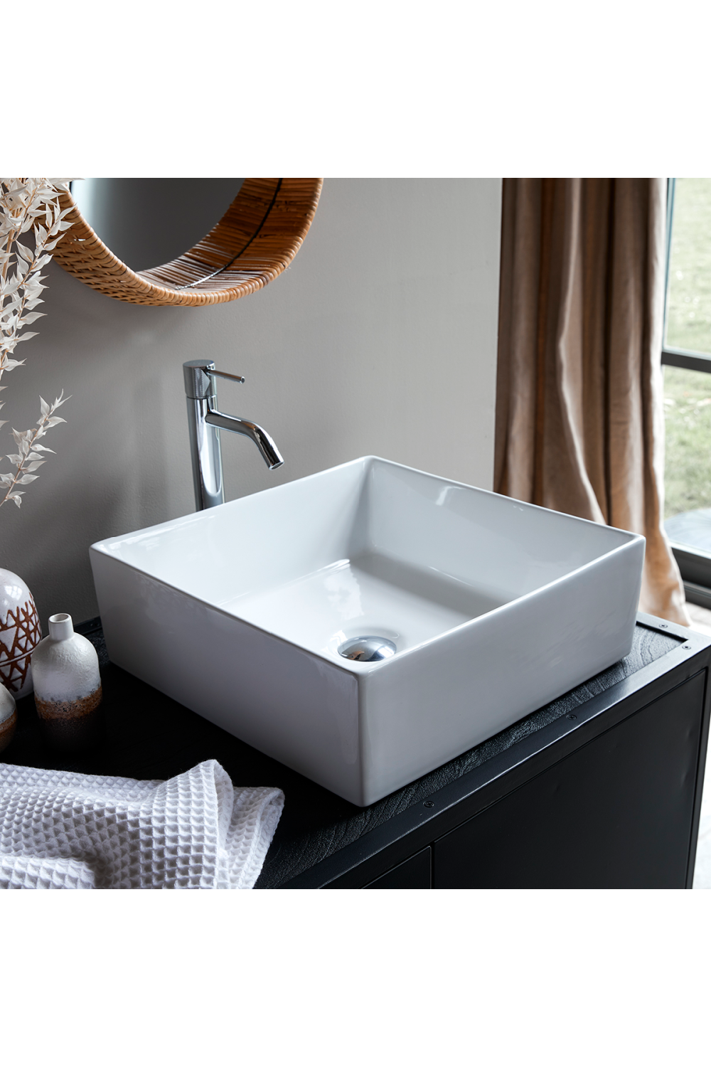 Ceramic Contemporary Bathroom Sink | Tikamoon Lada | Woodfurniture.com