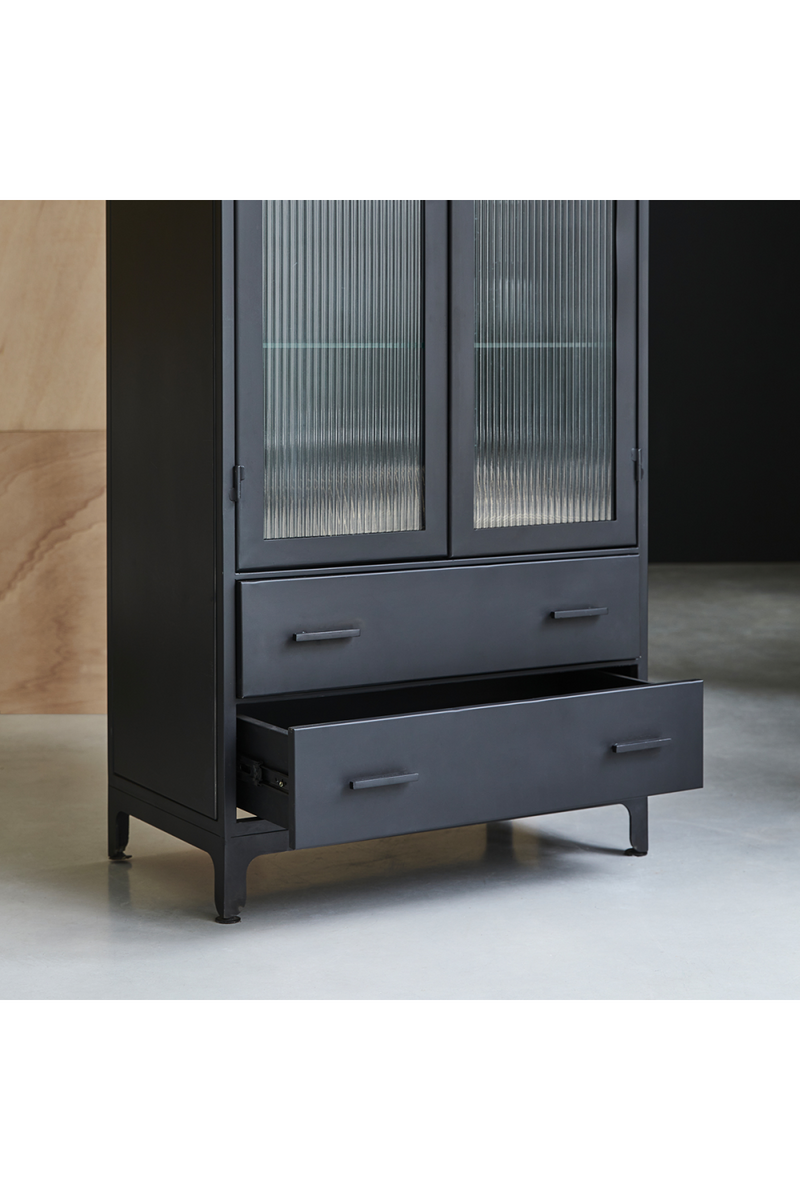 Black Metal Display Cabinet | Tikamoon Emil | Woodfurniture.com