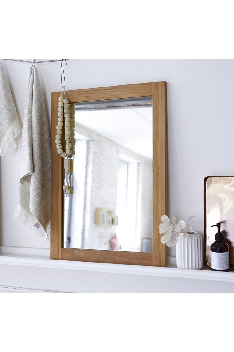 Teak Accent Mirror | Tikamoon Bahya Solo | Woodfurniture.com