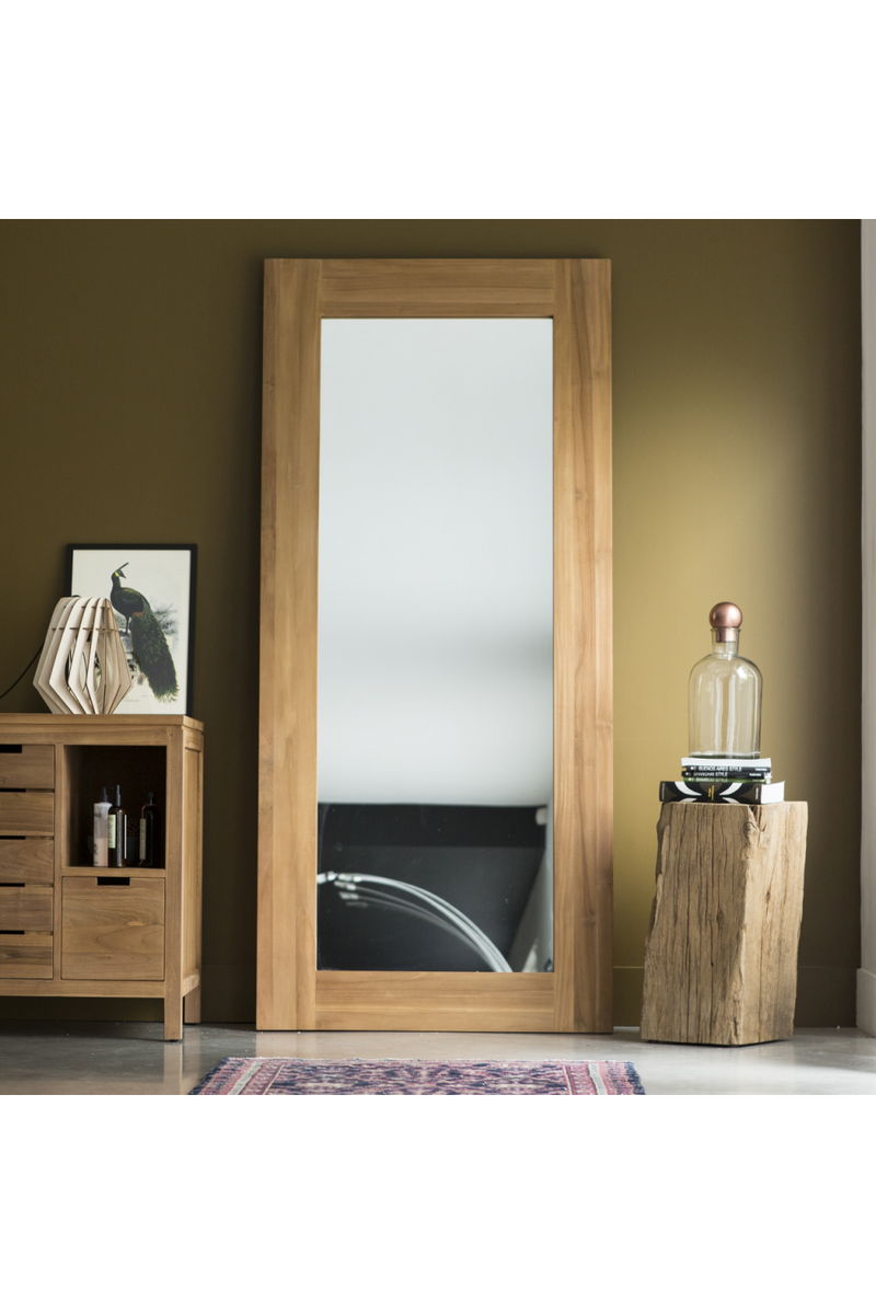 Square Teak Accent Mirror | Tikamoon Square | OROA TRADE