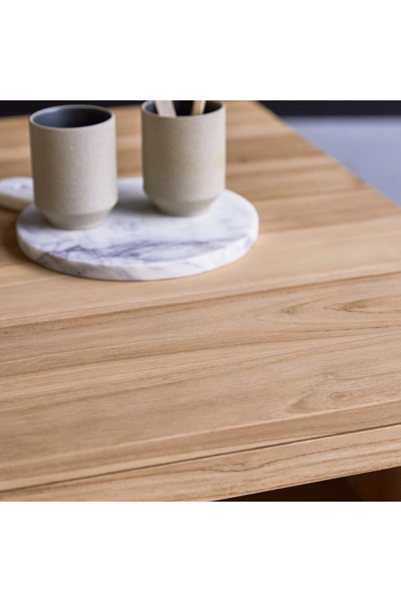 Square Solid Teak Coffee Table | Tikamoon Anoa 80 | Woodfurniture.com
