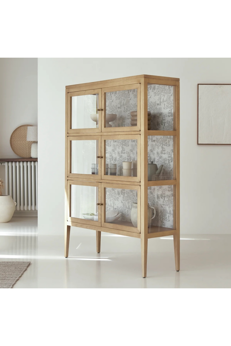 Varnished Oak Display Cabinet | Tikamoon Tana | Woodfurniture.com