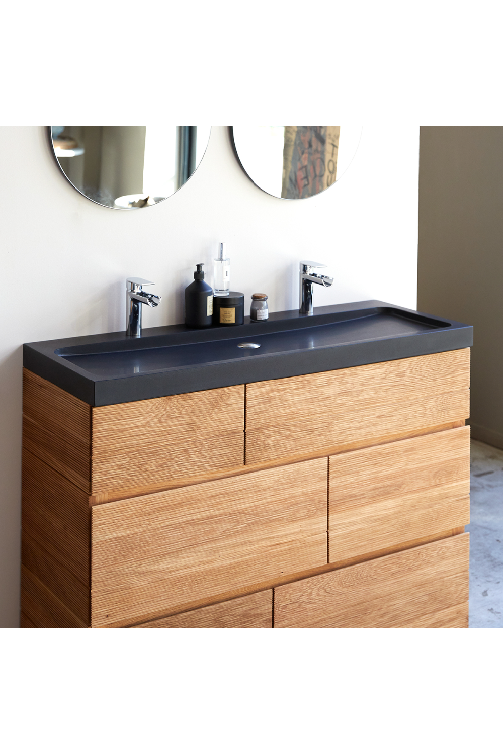 Oak Modern Vanity Unit | Tikamoon Karl | Woodfurniture.com