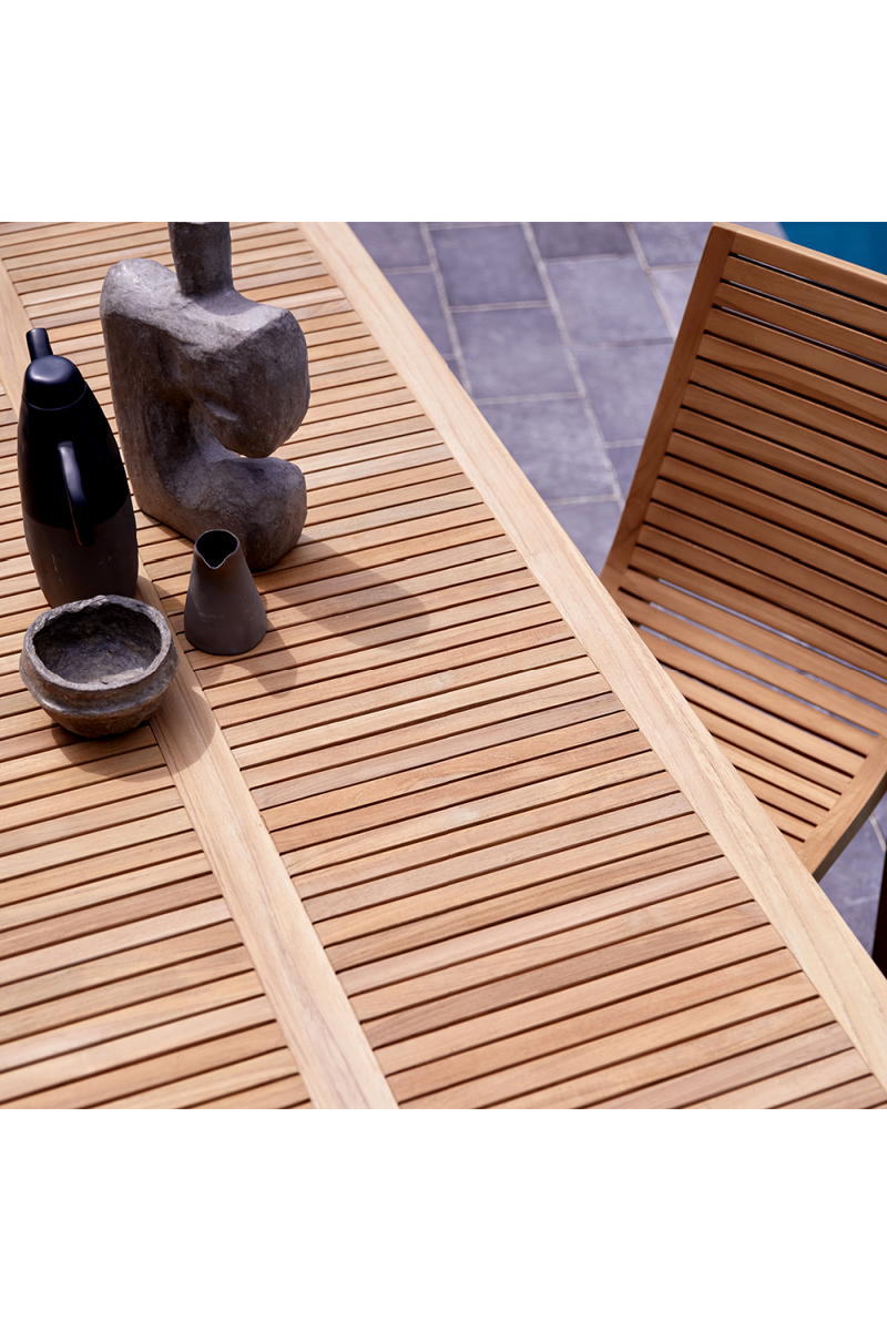 Solid Teak Garden Table With 4 Chairs | Tikamoon Teo | OROA TRADE