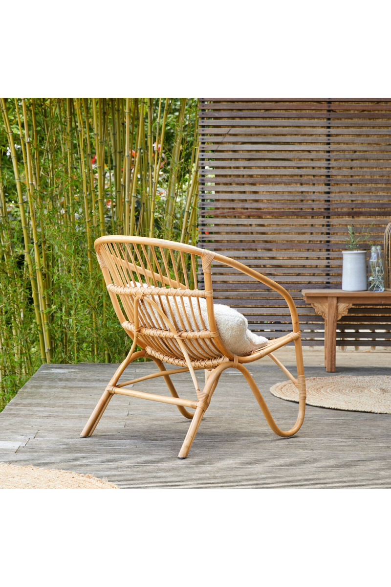Natural Rattan Outdoor Lounge Armchair | Tikamoon Mutine | Woodfurniture.com