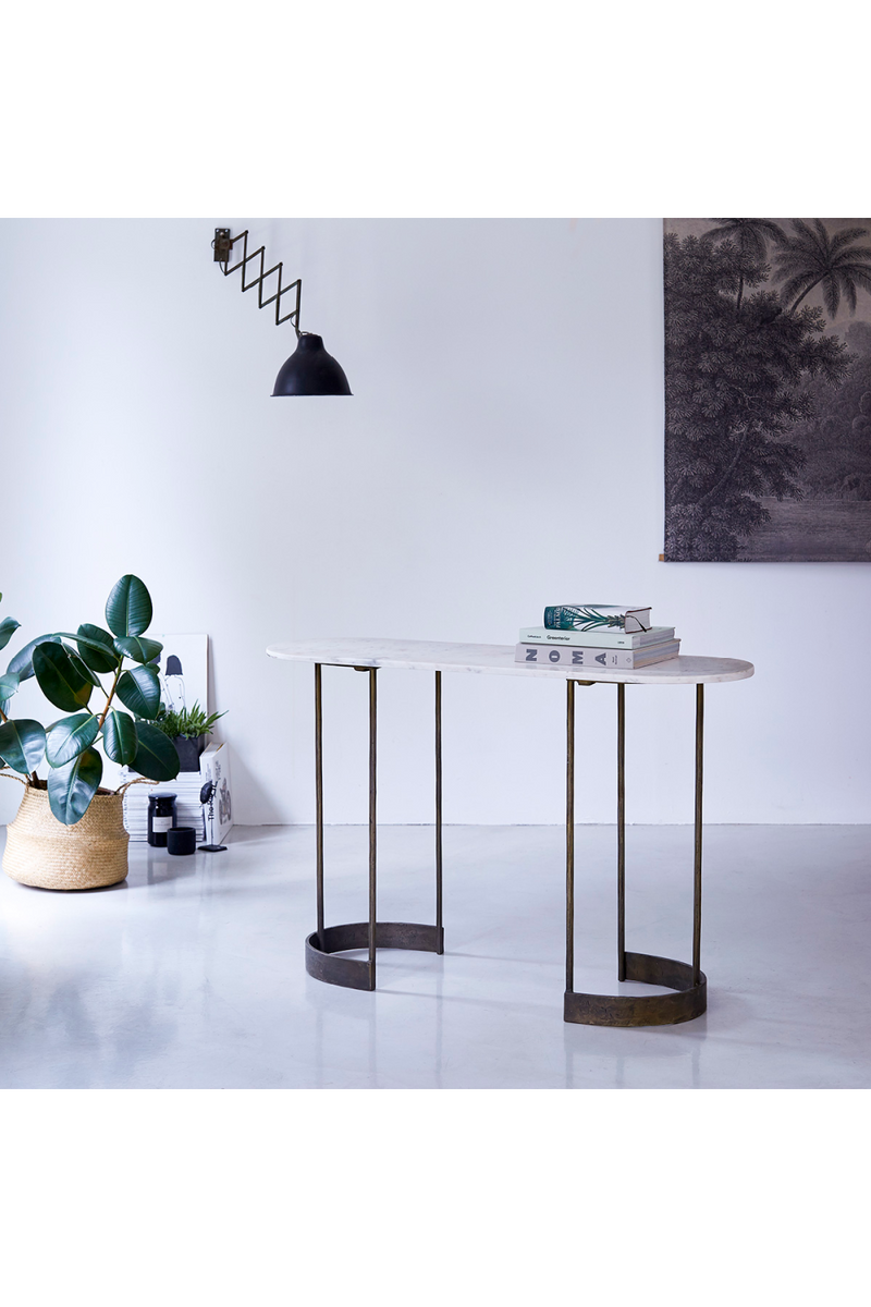 Marble and Metal Console Table | Tikamoon Gustav 120 | Woodfurniture.com