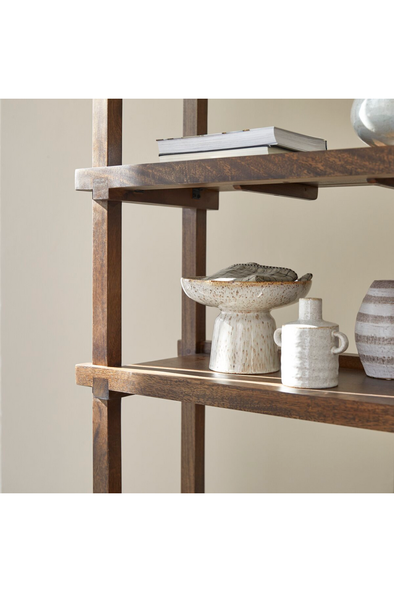 Solid Mango Ladder Bookcase | Tikamoon Arko | Woodfurniture.com