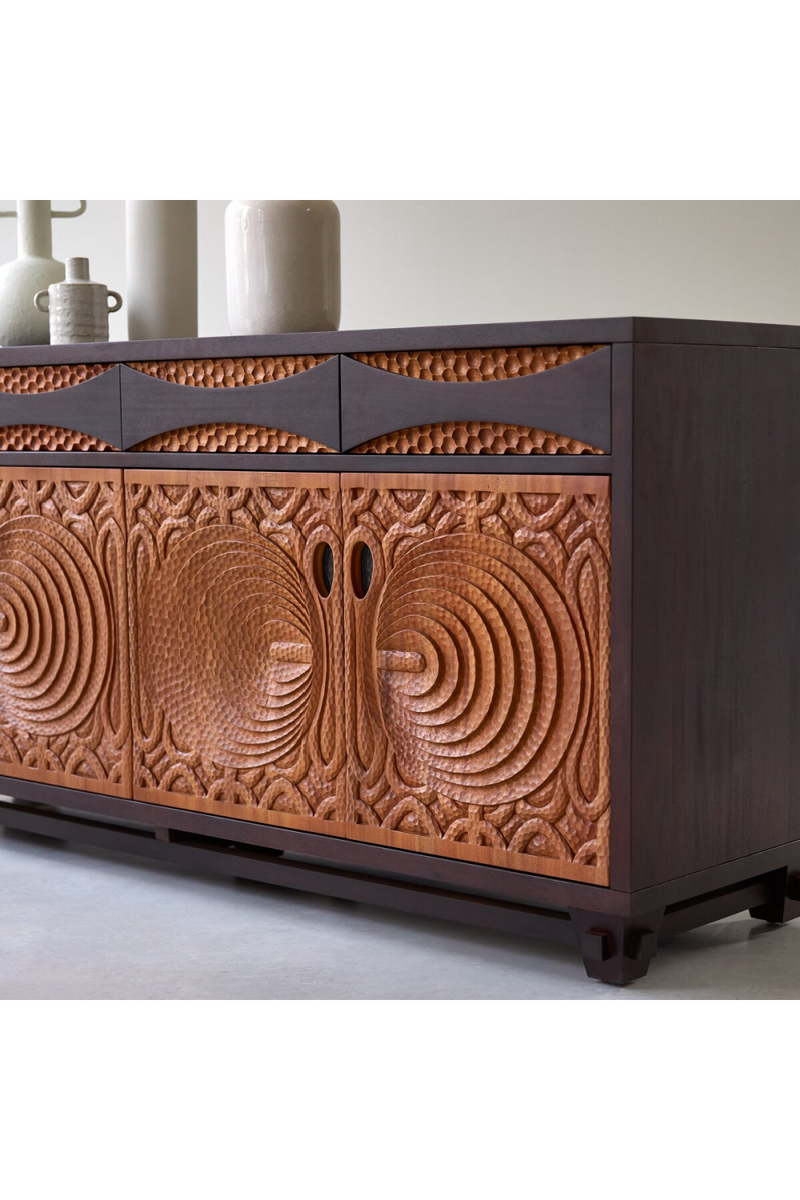 Carved Mahogany Sideboard | Tikamoon Frida | Woodfurniture.com