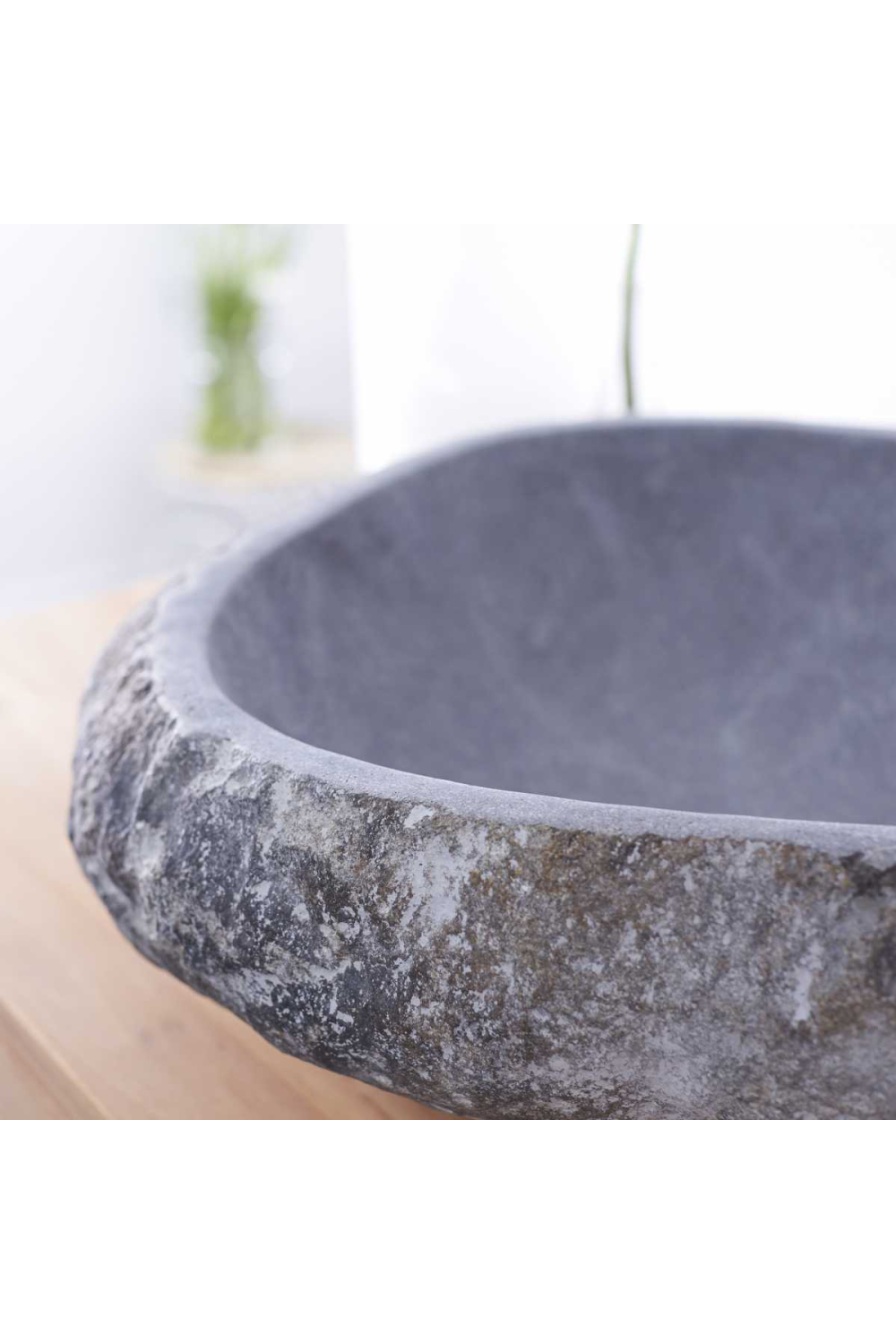 Gray Stone Bathroom Sink | Tikamoon Galet Nobu | Woodfurniture.com