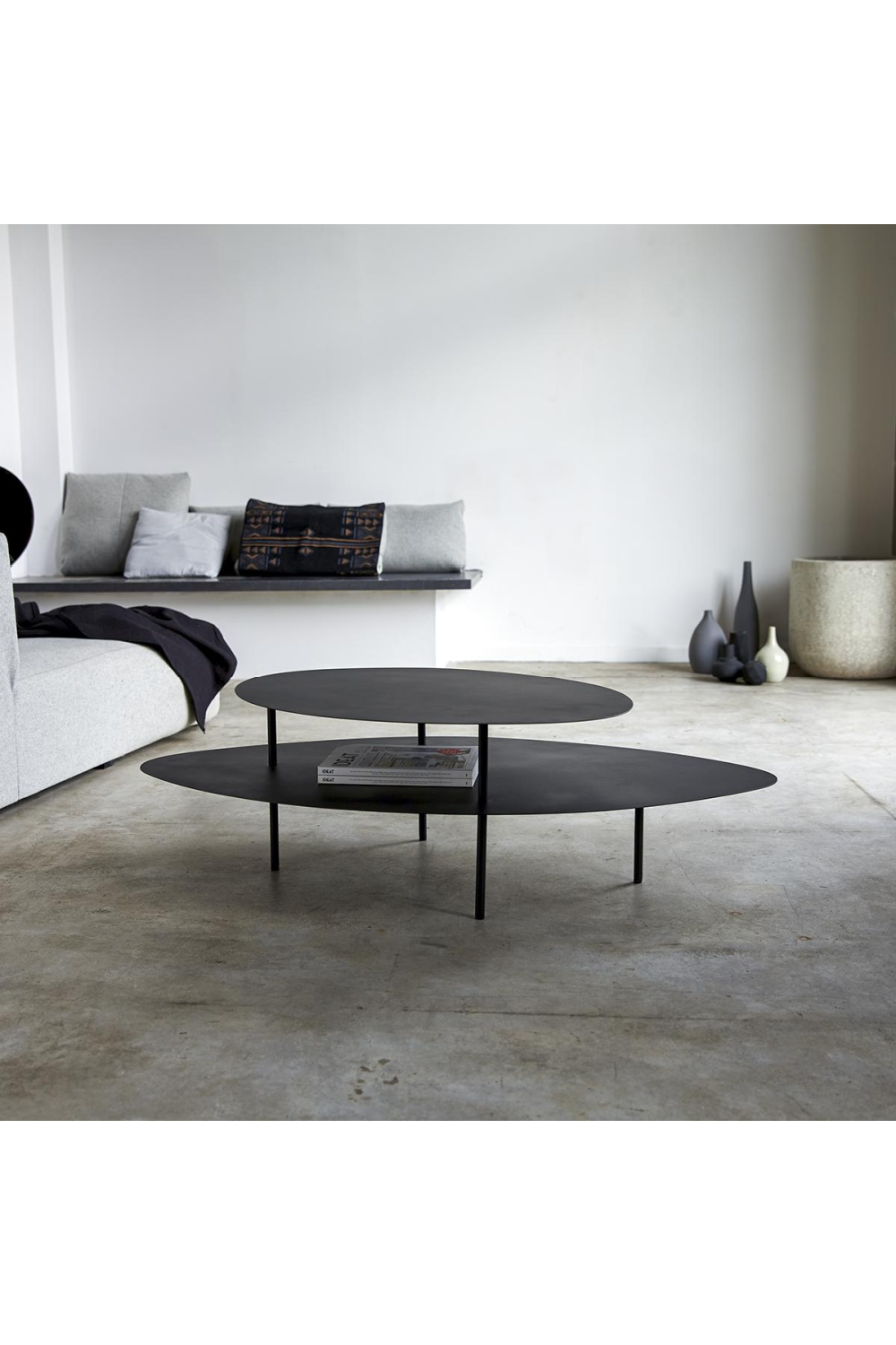 Black Metal Modern Coffee Table | Tikamoon Judit | WoodFurniture.com