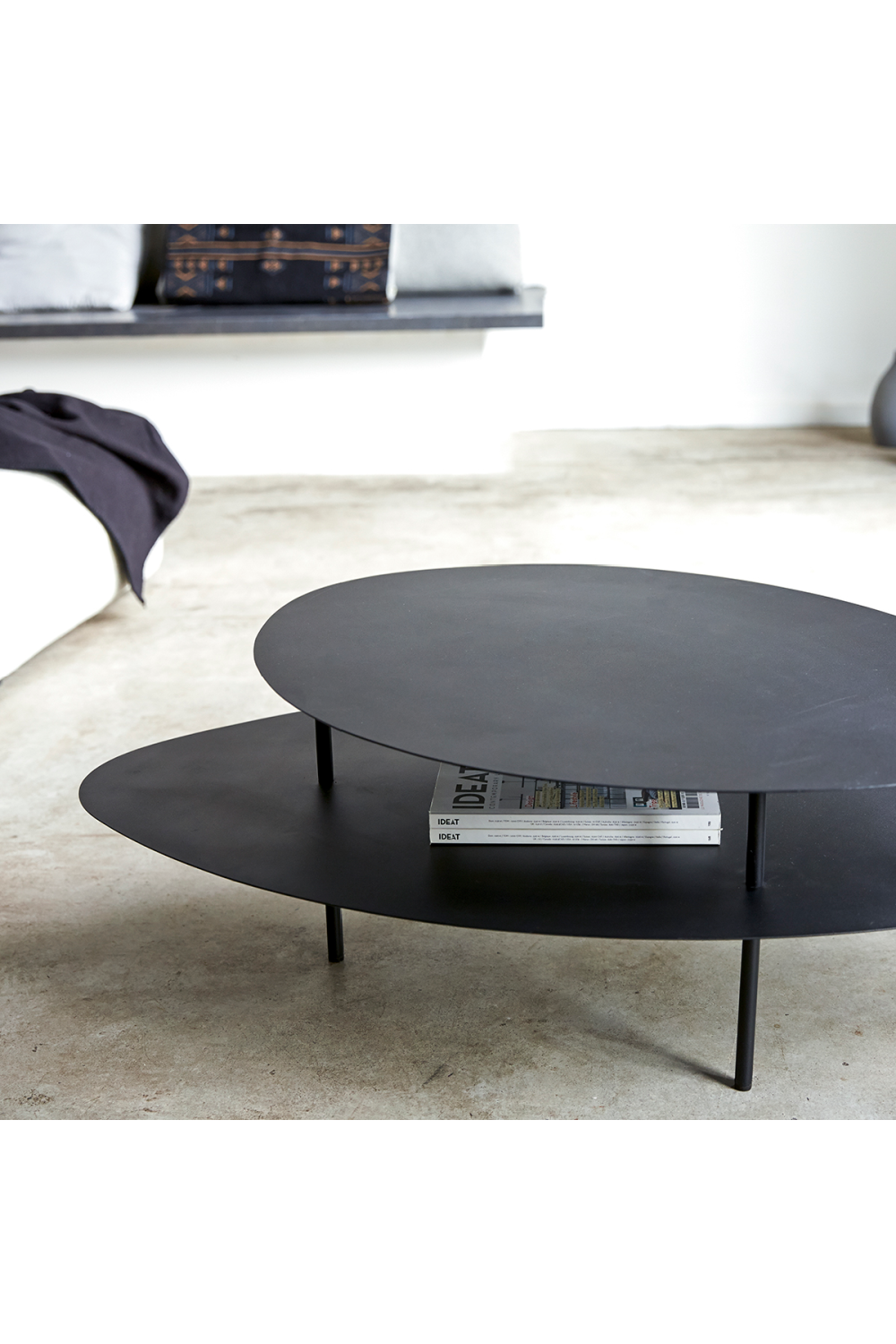 Black Metal Modern Coffee Table | Tikamoon Judit | WoodFurniture.com