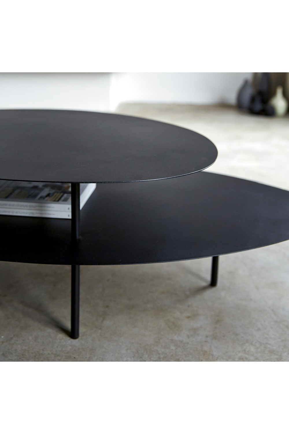 Black Metal Modern Coffee Table | Tikamoon Judit | WoodFurniture.com