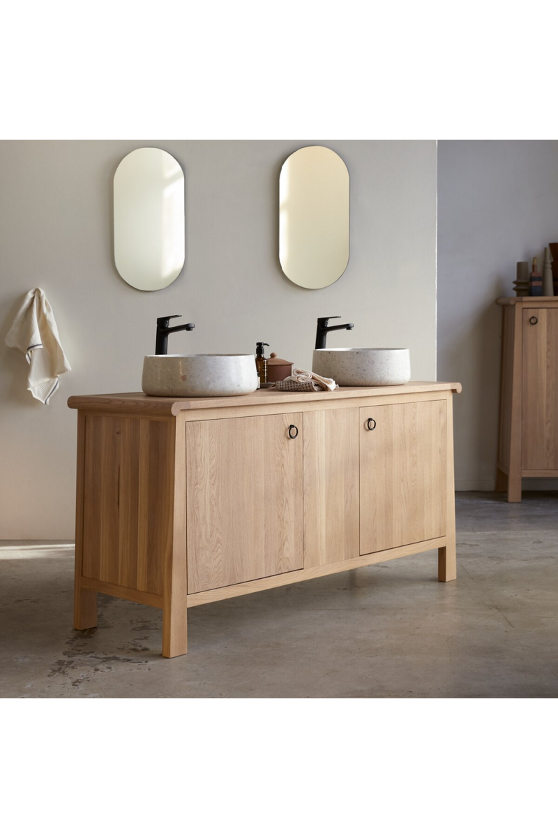 Solid Oak Vanity Unit | Tikamoon Volute | Woodfurniture.com