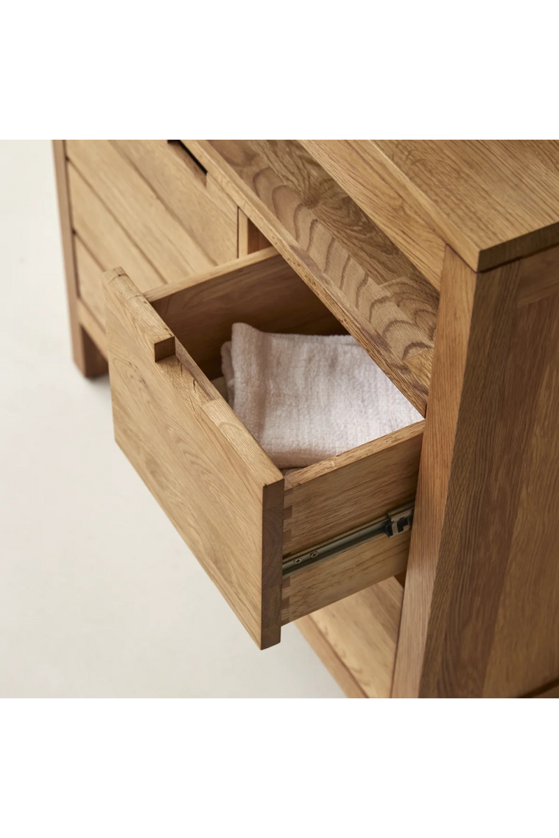 Solid Oak Vanity Unit | Tikamoon Serena | Woodfurniture.com