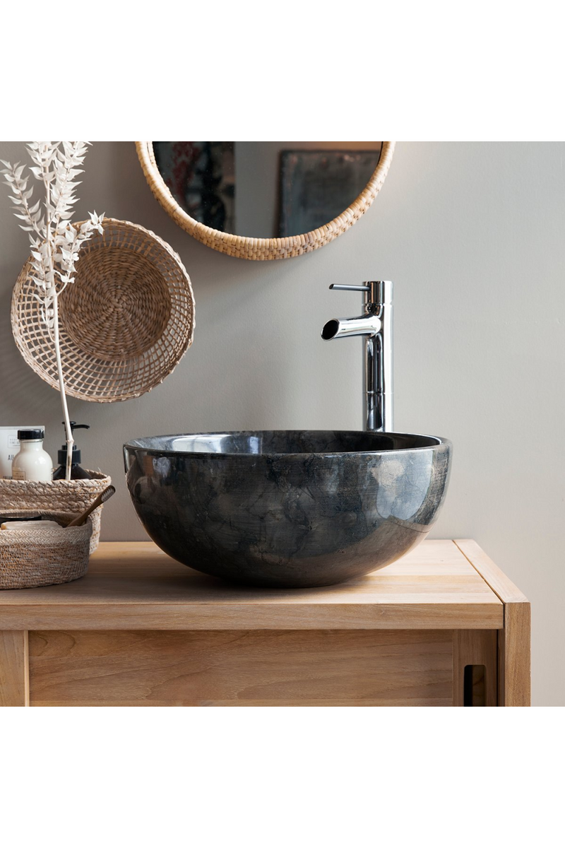 Gray Marble Bathroom Sink | Tikamoon Mia  | Woodfurniture.com