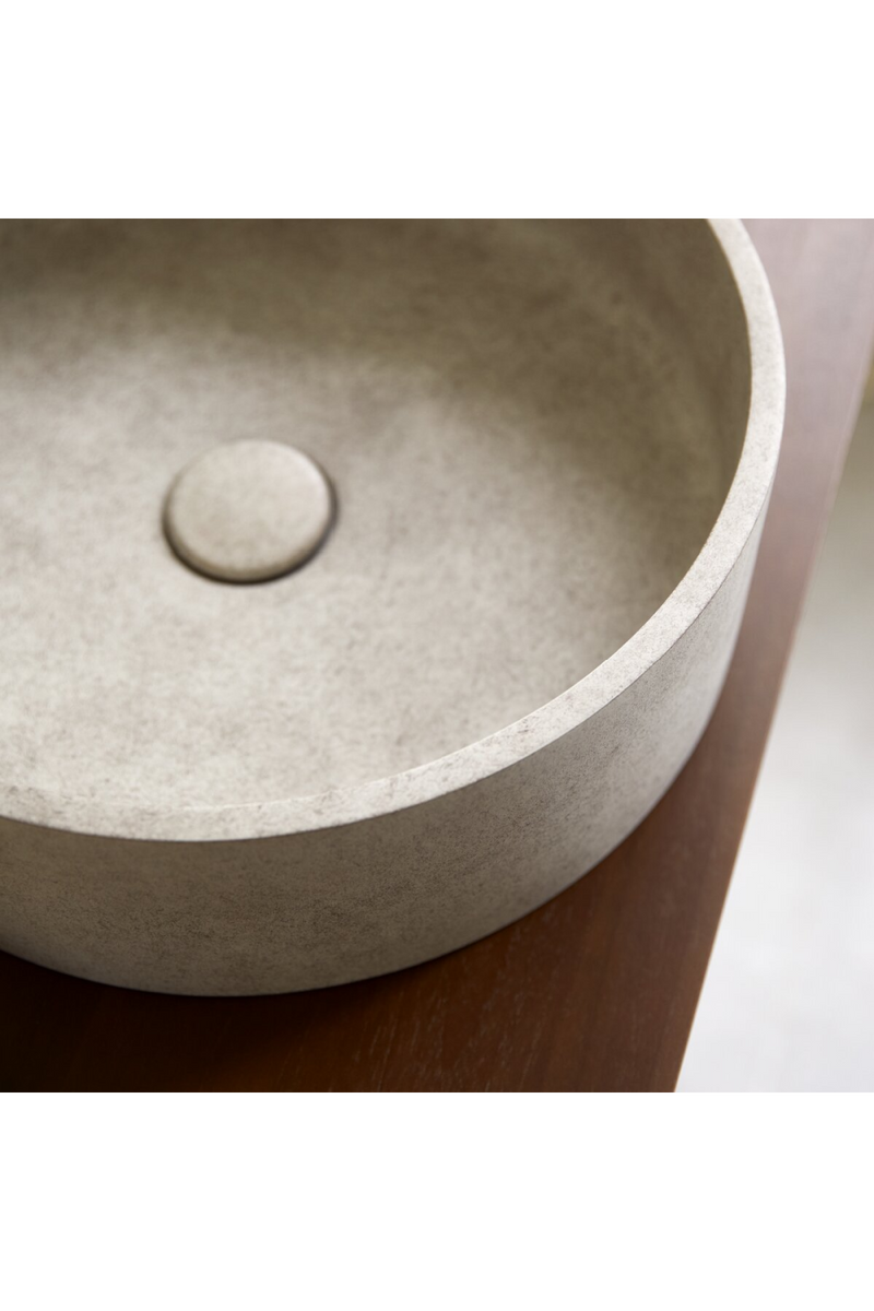 Round Concrete Bathroom Sink | Tikamoon Gina | Woodfurniture.com