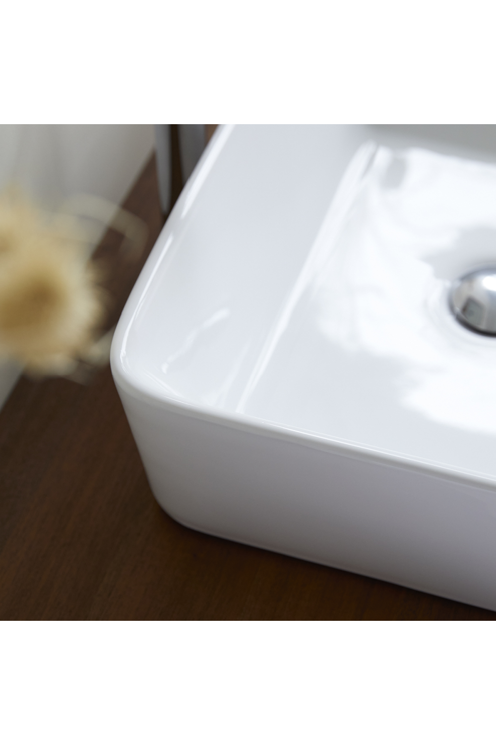 White Ceramic Bathroom Sink | Tikamoon Alexi | Woodfurniture.com