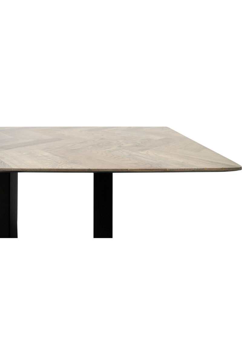 Square Pedestal Dining Table | Versmissen Herringbone | Woodfurniture.com