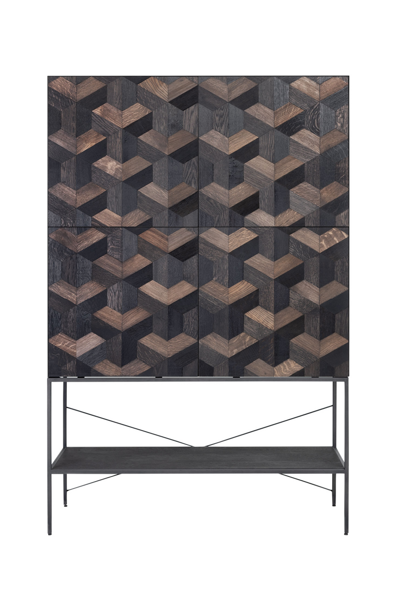 Oak Parquet 4-Door Cabinet | Versmissen Illusion | Woodfurniture.com
