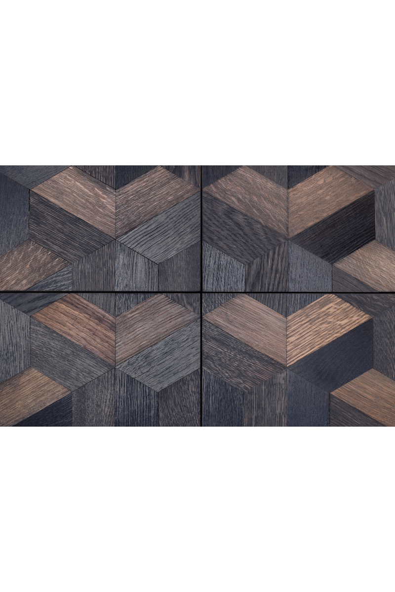 Oak Parquet 4-Door Cabinet | Versmissen Illusion | Woodfurniture.com