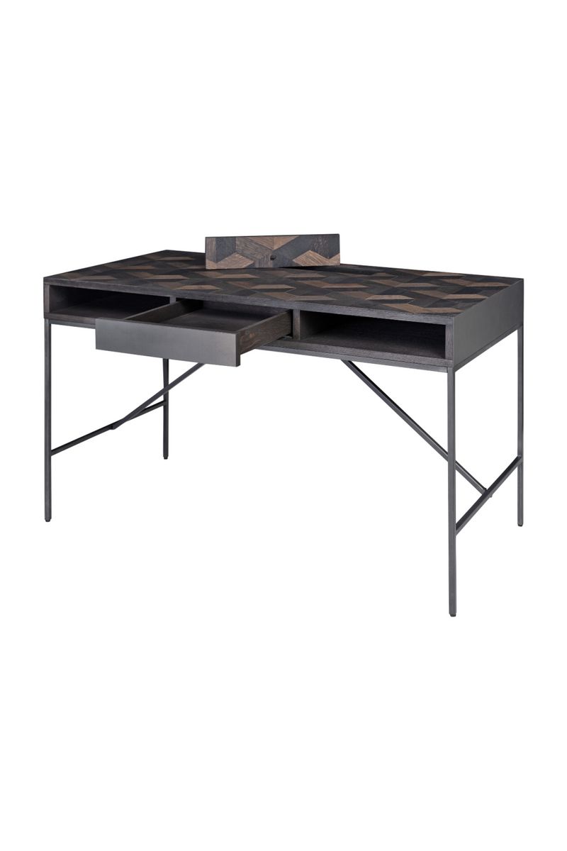 Black Oak Parquet Desk | Versmissen Illusion | Woodfurniture.com