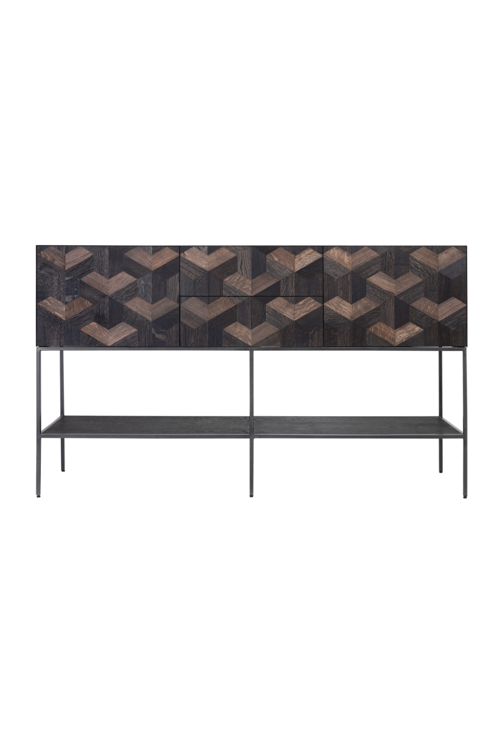 Oak Parquet Sideboard with Toprack | Versmissen Illusion | Woodfurniture.com