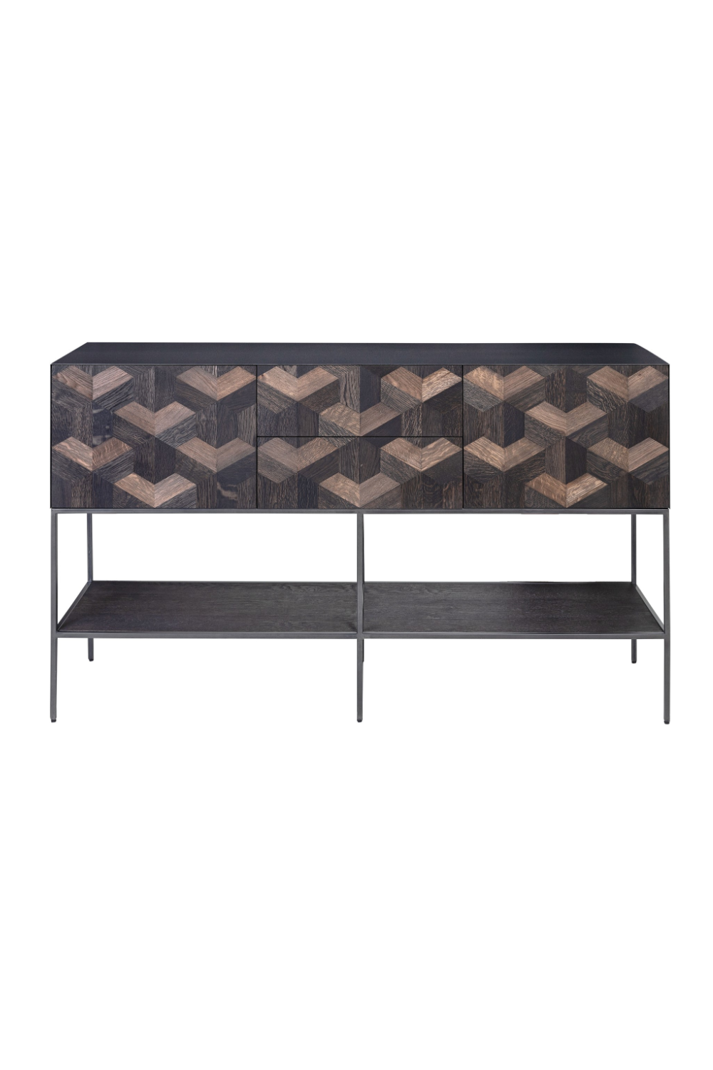 Oak Parquet Sideboard with Toprack | Versmissen Illusion | Woodfurniture.com