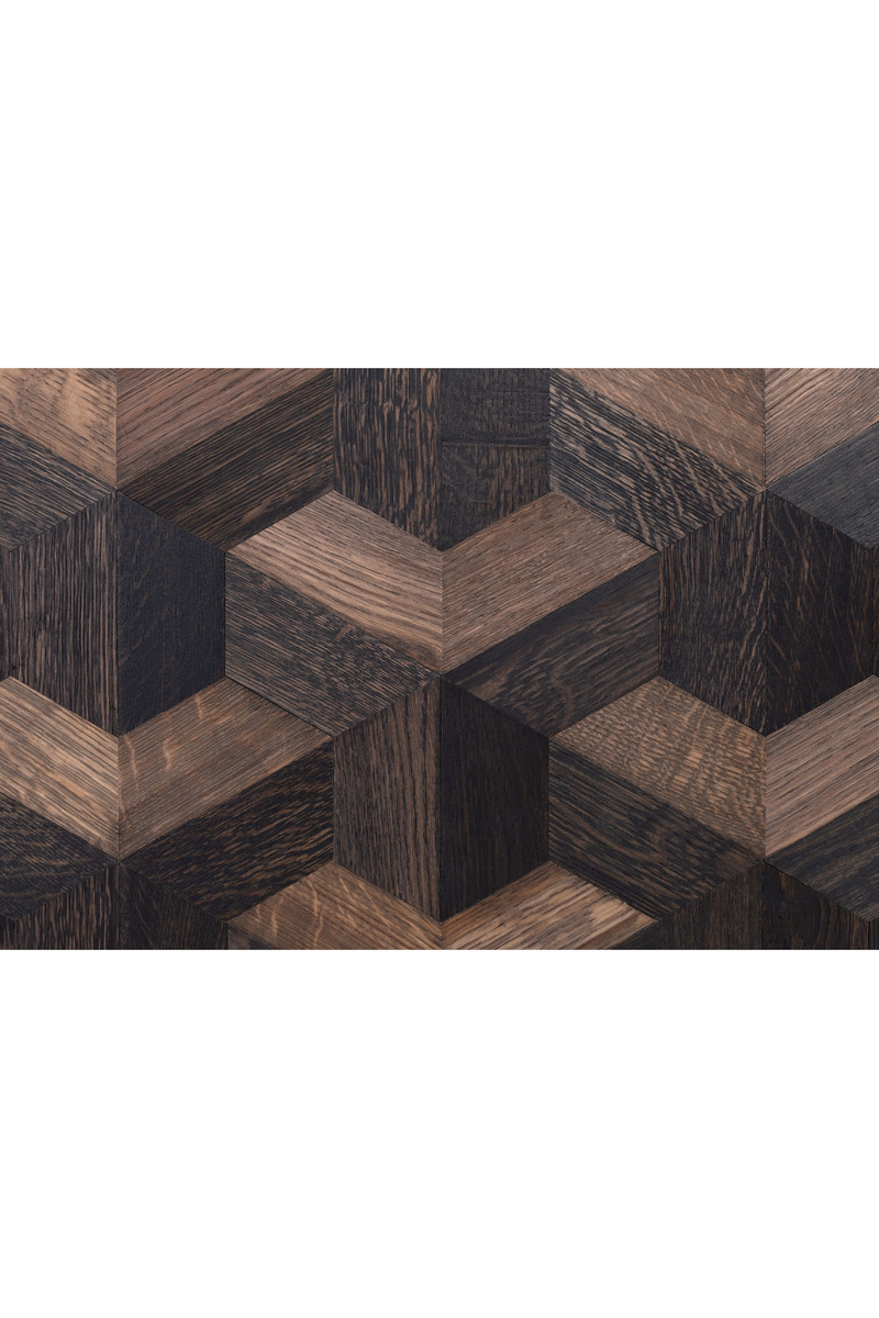 Oak Parquet Sideboard with Toprack | Versmissen Illusion | Woodfurniture.com