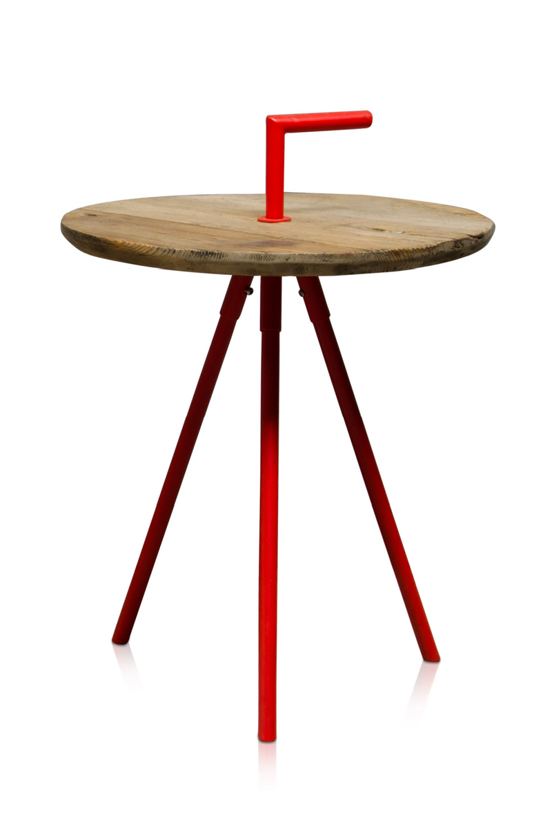 Red Tripod Side Table | Versmissen Mummy Longlegs | Woodfurniture.com