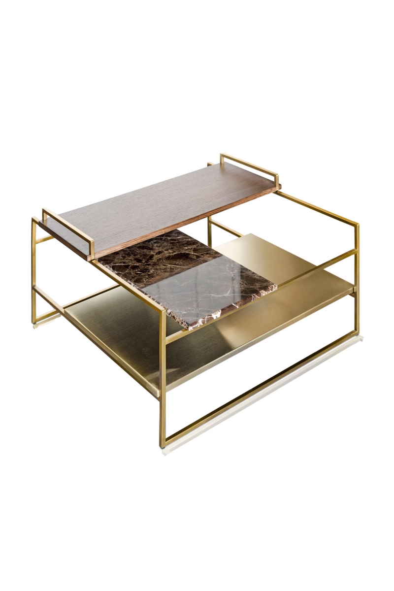 Multi-layered Gold Coffee Table | Versmissen Architect | Woodfurniture.com