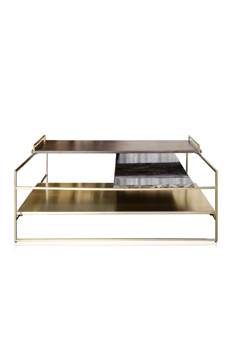 Multi-layered Gold Coffee Table | Versmissen Architect | Woodfurniture.com