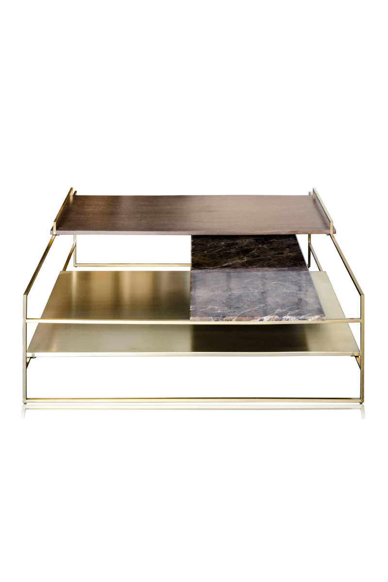 Multi-layered Gold Coffee Table | Versmissen Architect | Woodfurniture.com