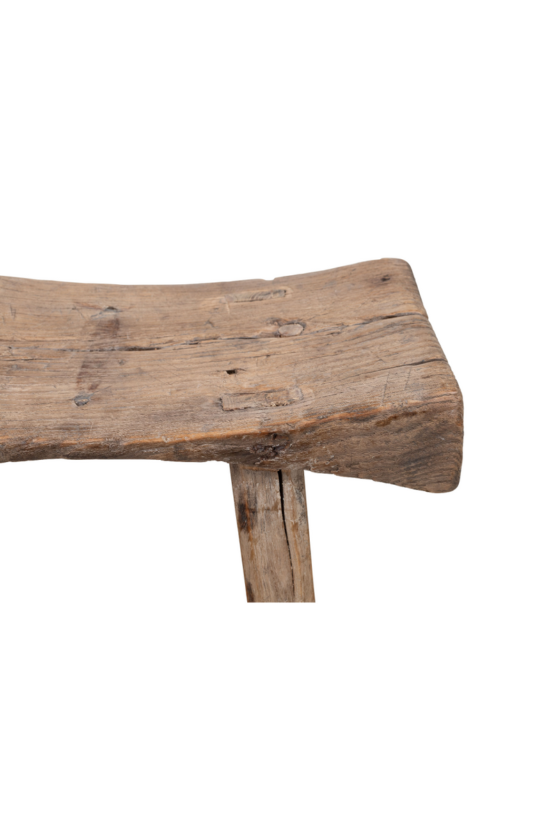 Rustic Elm Saddle Stool | Versmissen | Woodfurniture.com