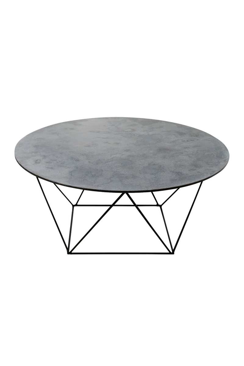 Rustic Round Coffee Table | Versmissen Trapeze | Woodfurniture.com