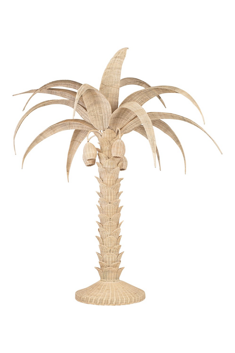 Handcrafted Rattan Floor Lamp | Versmissen Palm Tree | Woodfurniture.com