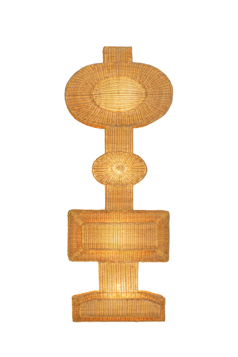Geometrical Rattan Wall Lamp | Versmissen Totem | Woodfurniture.com