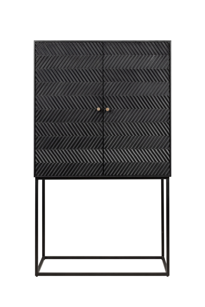 Black Wooden 2-Door Cabinet | Versmissen Zinzi | Woodfurniture.com