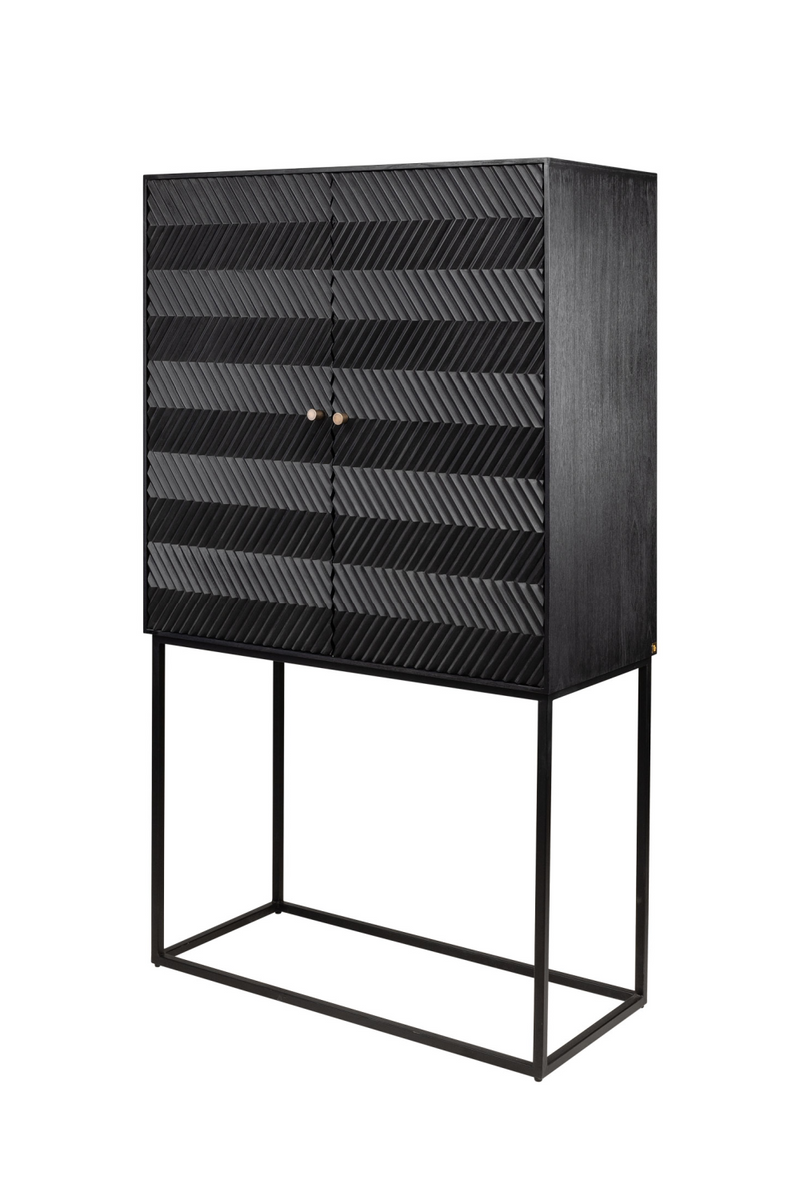 Black Wooden 2-Door Cabinet | Versmissen Zinzi | Woodfurniture.com