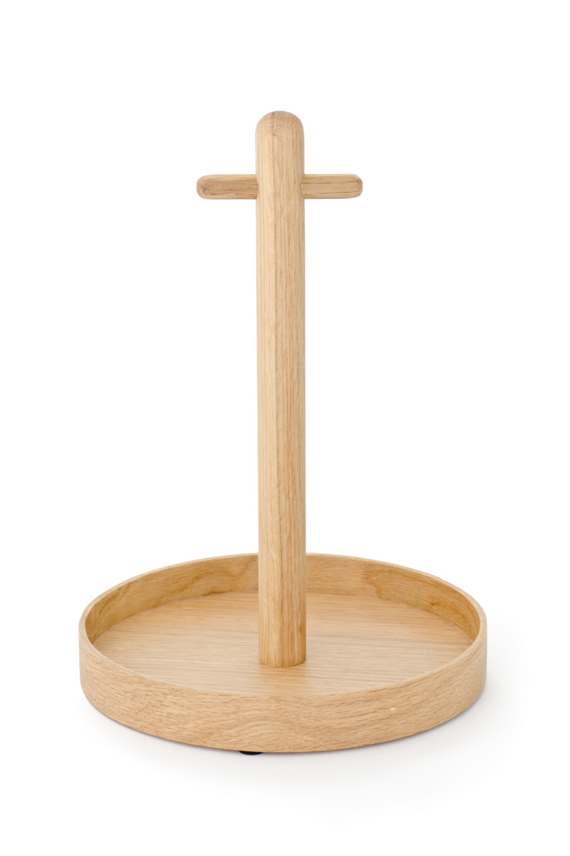 Round Wood Condiment T top Tray | Wireworks | Woodfurniture.com
