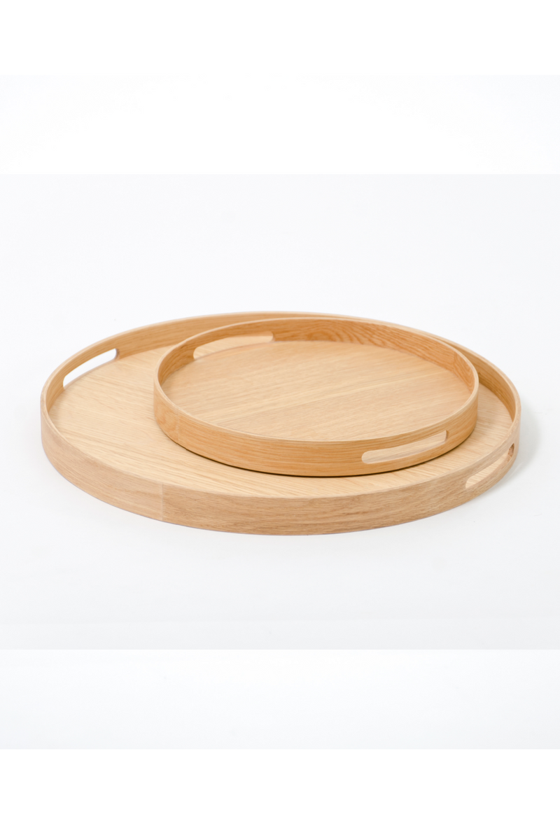 Wooden Round Tray | Wireworks Busboy | Woodfurniture.com