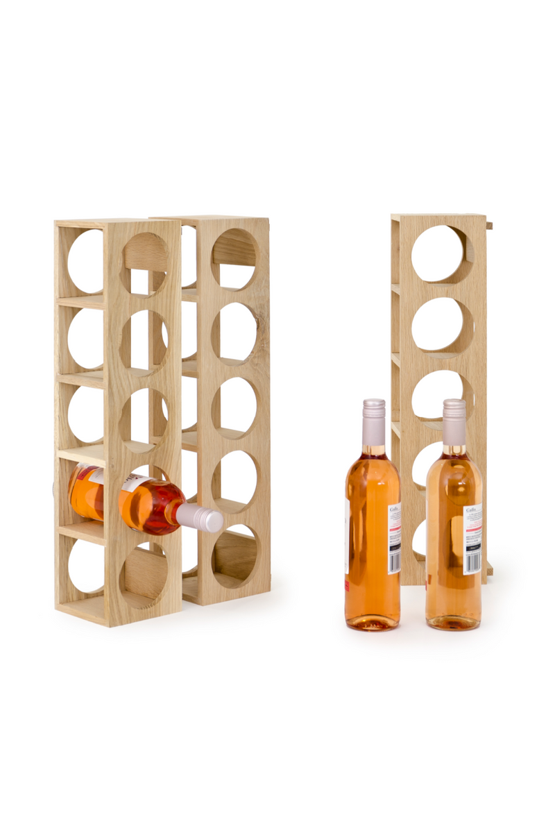 Natural Oak Wine Bottle Rack | Wireworks | Woodfurniture.com