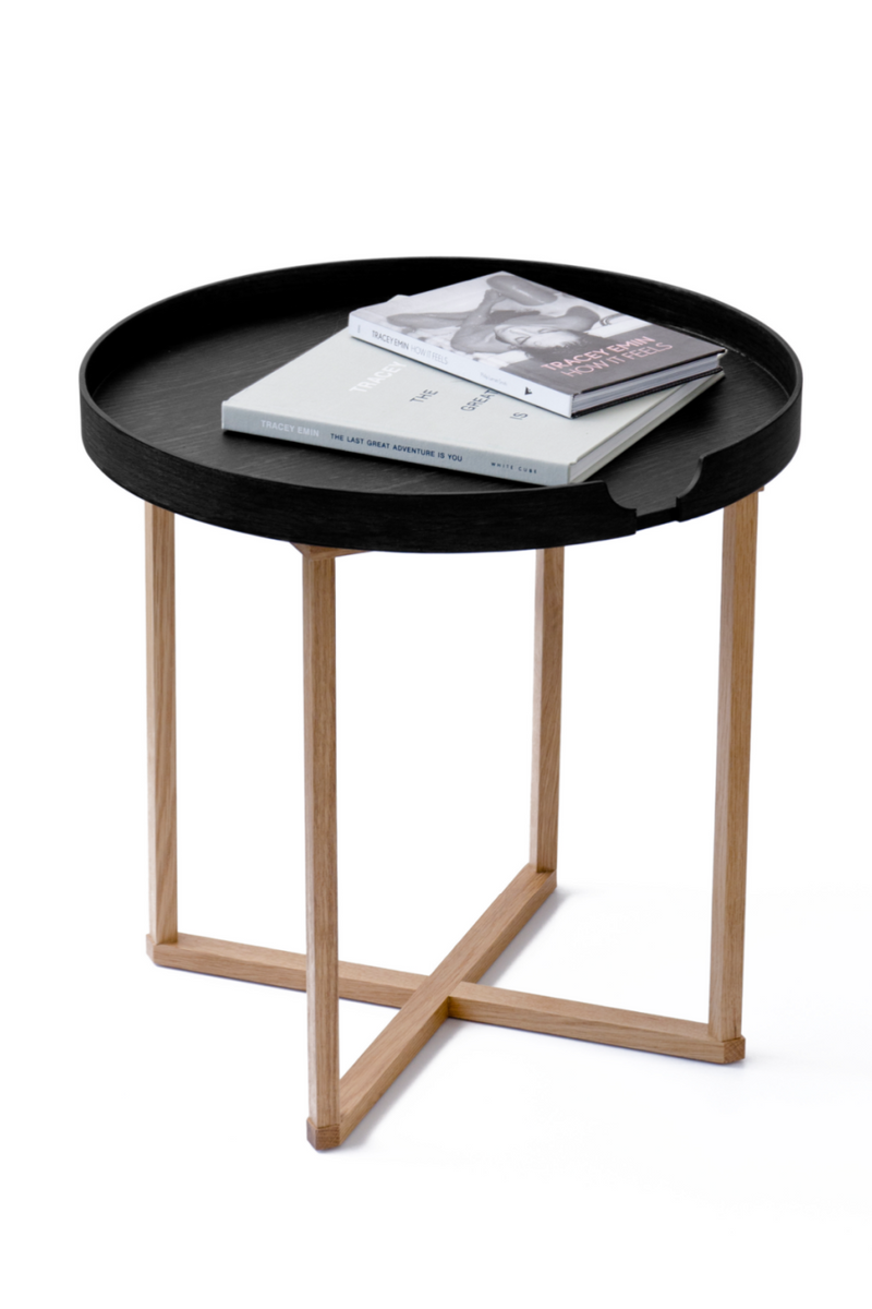 Round Removable Tray Side Table | Wireworks Damien | Woodfurniture.com