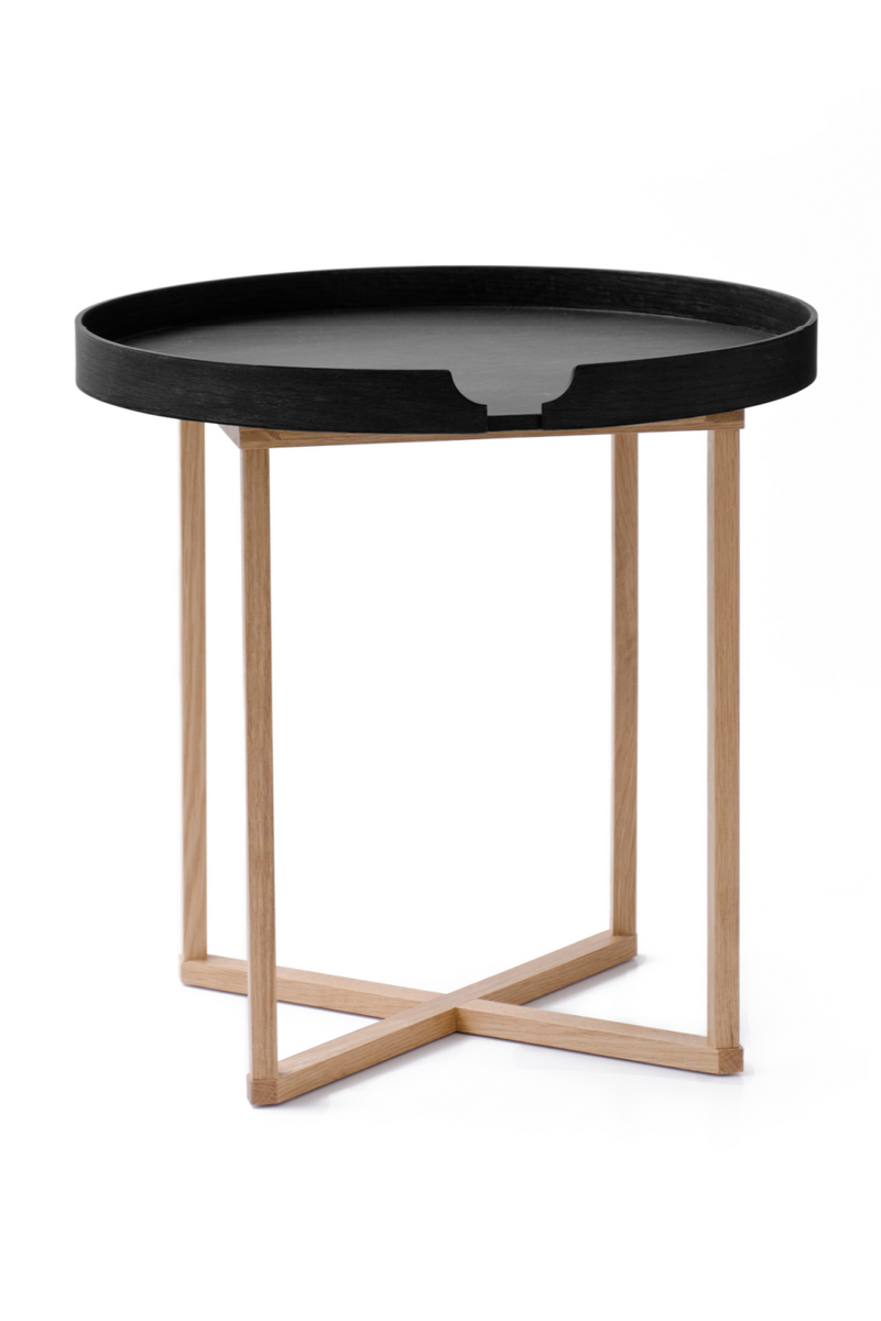 Round Removable Tray Side Table | Wireworks Damien | Woodfurniture.com