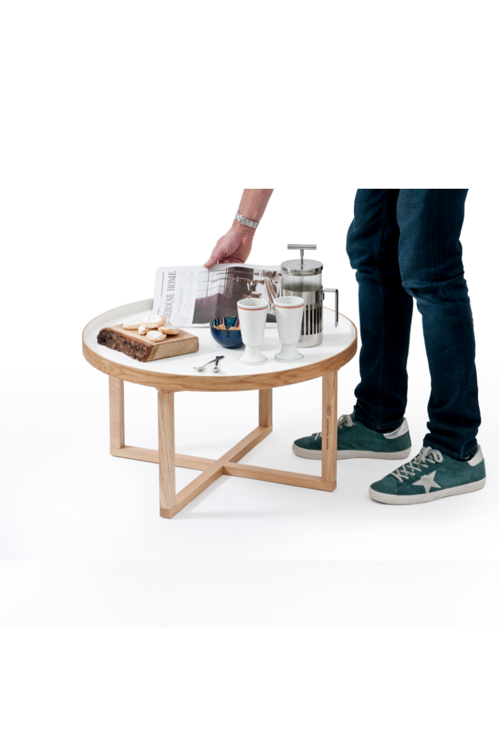 Wooden Round Coffee Table | Wireworks | OROA TRADE