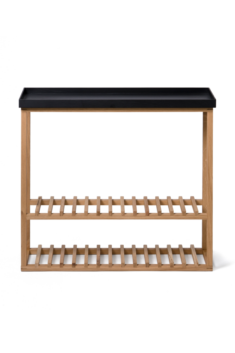 Black Rectangular Console Table with Storage | Wireworks Hello | Woodfurniture.com