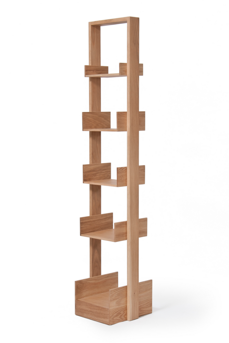 Wooden Five-Shelf Freestanding Bookcase | Wireworks Bookie | Woodfurniture.com